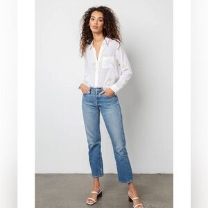 Rails Charli Cream Lightweight Linen Button-Up Top